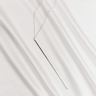 Colier LINIA design minimal, realizat manual. - Monom