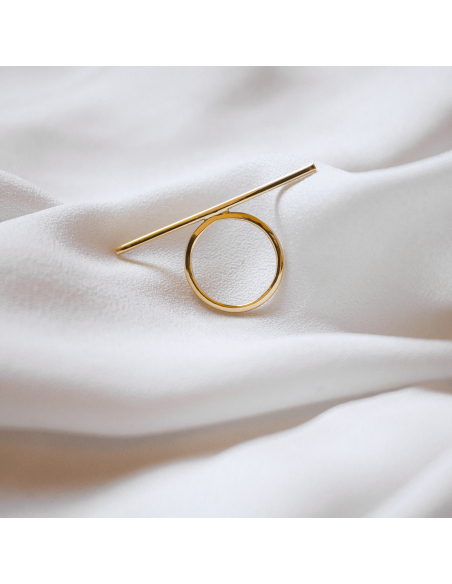 Inel LINIA minimal, realizat manual - Monom