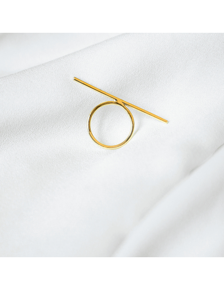 Inel LINIA minimal, realizat manual - Monom