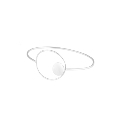 Bratara PLATTITUDE CIRCLED design minimal, realizata manual. - Monom