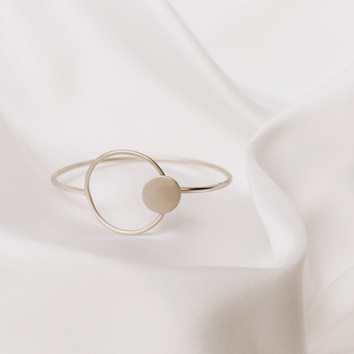 Bratara PLATTITUDE CIRCLED design minimal, realizata manual. - Monom 2