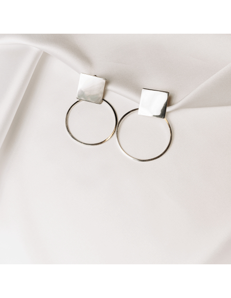 PLATTITUDE CIRCLED earrings Minimalist, handcrafted - Monom