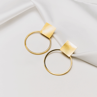 Cercei PLATTITUDE CIRCLED Minimal, realizati manual - Monom