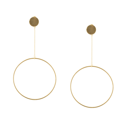Cercei OVERSIZED CIRCLE Minimal, realizate manual. - Monom