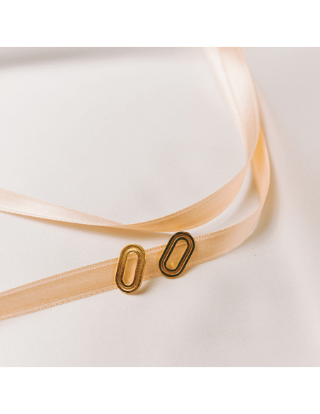 Labyrinth Small Oval earrings  Minimalist, handcrafted - Monom