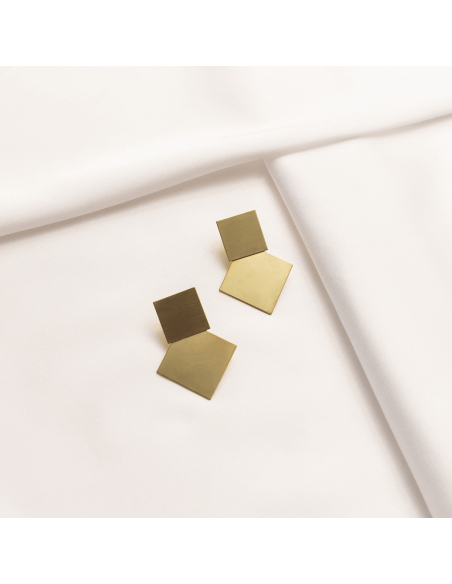 PLATTITUDE earrings Minimalist, handcrafted - Monom