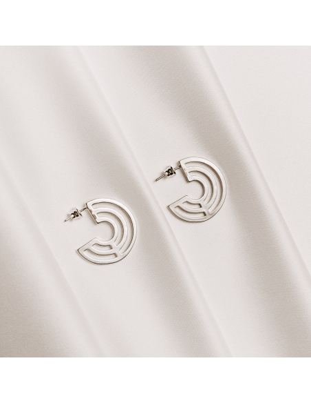 Introspect Circle Hoops earrings  Minimalist, handcrafted - Monom