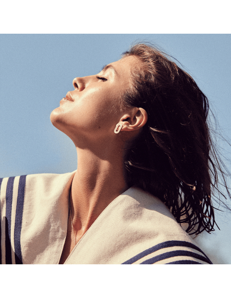 Labyrinth Small Oval earrings  Minimalist, handcrafted - Monom