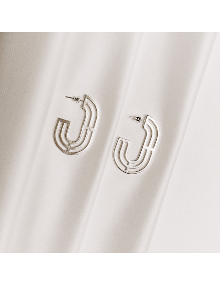 Introspect Oval Hoops earrings  Minimalist, handcrafted - Monom