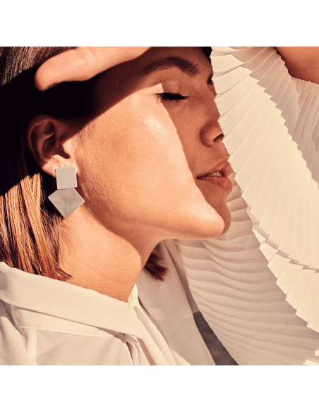 PLATTITUDE earrings Minimalist, handcrafted - Monom