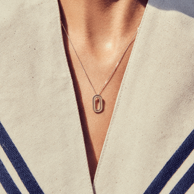 Labyrinth Oval Small Pendant Minimalist, handcrafted - Monom 2