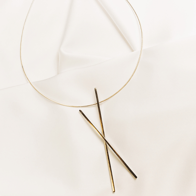 Colier ALPHABET X Minimal, realizat manual. - Monom