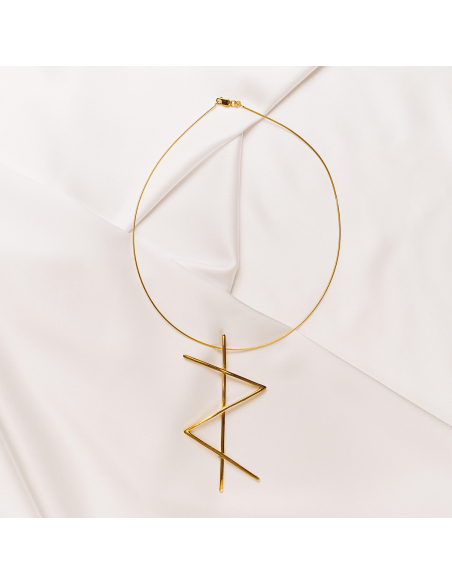 Colier ALPHABET STRENGTH Minimalist, realizat manual. - Monom