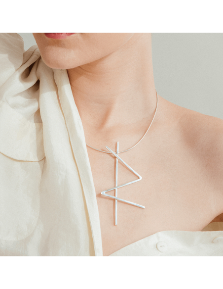 ALPHABET STRENGTH necklace Minimalist, handcrafted - Monom