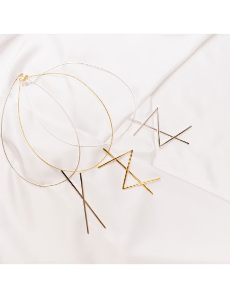 ALPHABET STRENGTH necklace Minimalist, handcrafted - Monom