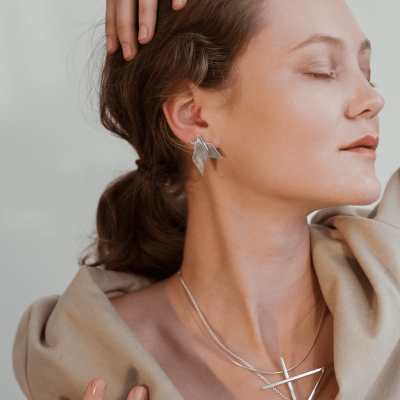 Cercei ALPHABET STRENGTH Minimalism, realizati manual. - Monom