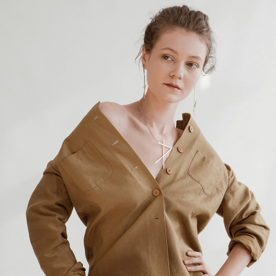 Colier ALPHABET RHYTHM Minimal, realizat manual. - Monom