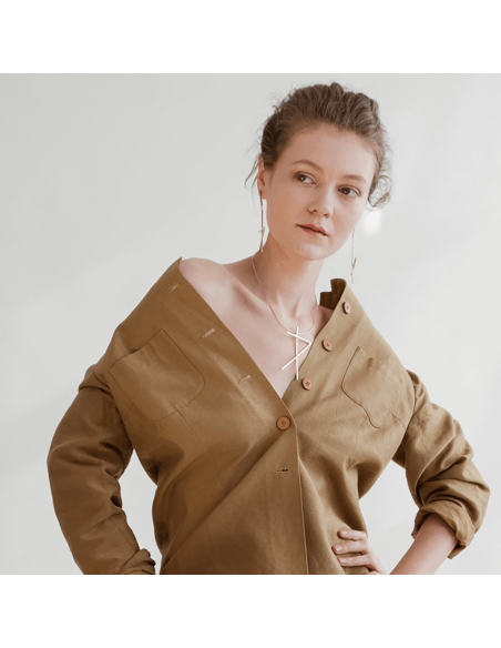 Colier ALPHABET RHYTHM Minimal, realizat manual. - Monom