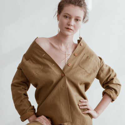 Colier ALPHABET RHYTHM Minimal, realizat manual. - Monom