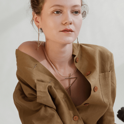 Colier ALPHABET RHYTHM Minimal, realizat manual. - Monom