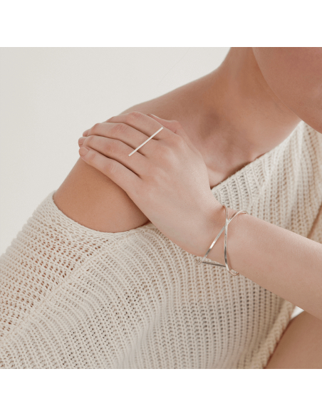 Bratara ALPHABET X Minimal, realizata manual. - Monom