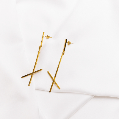 Cercei ALPHABET X Minimal, realizat manual. - Monom