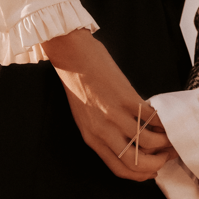 Inel ALPHABET X Minimal, realizat manual. - Monom