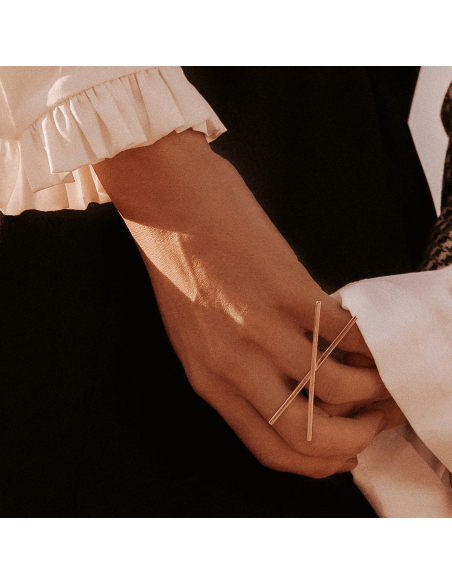 ALPHABET X ring Minimalist, handcrafted - Monom