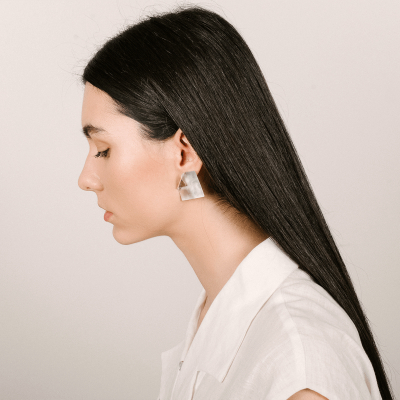 Cercei IMPERFECT SQUARE Minimal, realizati manual - Monom