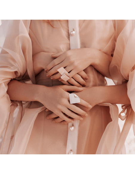 Inel IMPERFECT SQUARE Minimal, realizate manual. - Monom