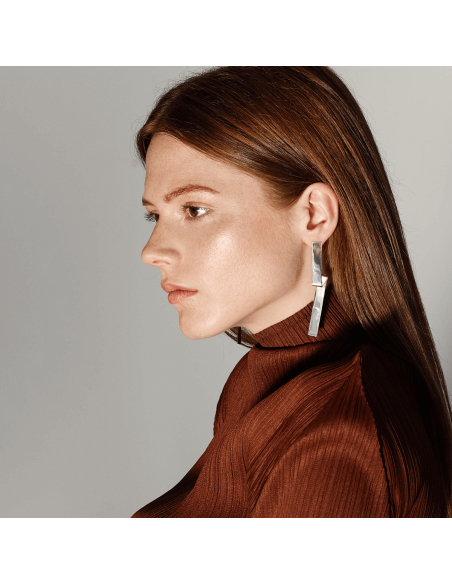 IMPERFECT BAND earrings  Minimalist, handcrafted - Monom