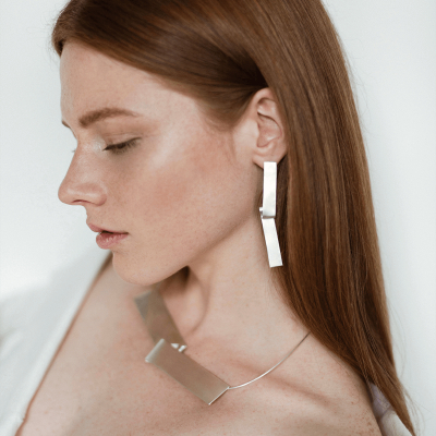 Cercei IMPERFECT BAND Minimal, realizati manual - Monom