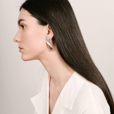 Cercei IMPERFECT RECTANGLE Minimal, realizati manual - Monom