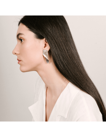 Cercei IMPERFECT RECTANGLE Minimal, realizati manual - Monom