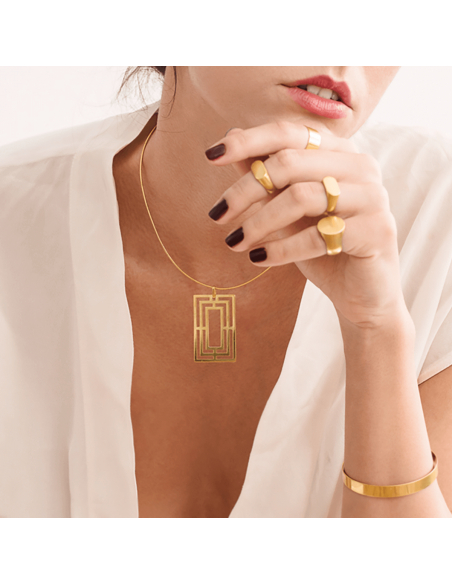 SOLARIA Rectangle necklace Minimalist, handcrafted - Monom