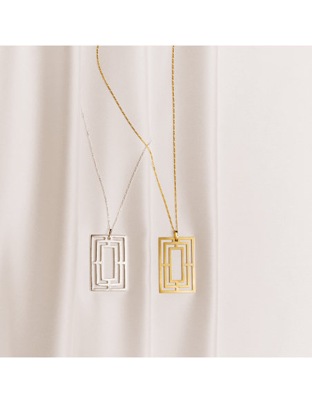SOLARIA Rectangle necklace Minimalist, handcrafted - Monom