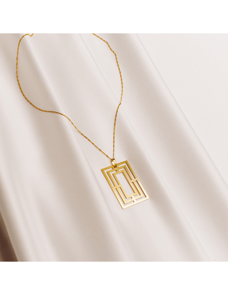SOLARIA Rectangle necklace Minimalist, handcrafted - Monom
