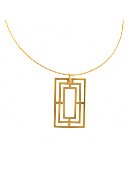 SOLARIA Rectangle necklace Minimalist, handcrafted - Monom