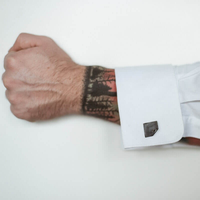 IMPERFECT SQUARE cufflinks  Minimalist, handcrafted - Monom