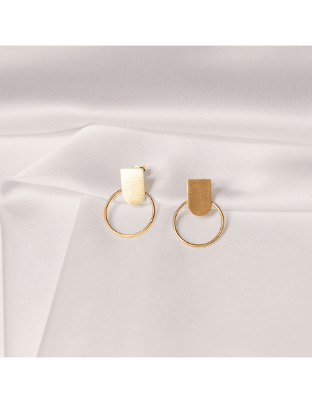 PLATTITUDE Combo Small Minimal Earrings, Handmade by Monom