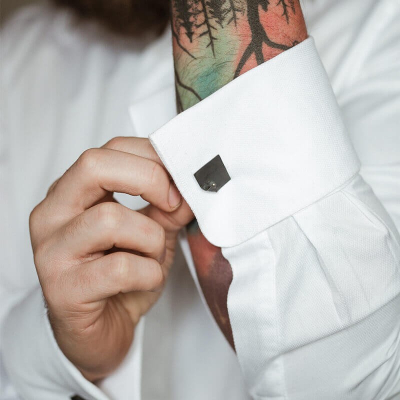 IMPERFECT SQUARE cufflinks  Minimalist, handcrafted - Monom 2