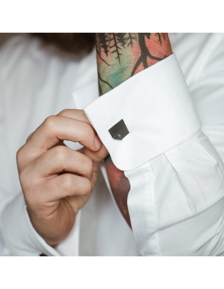 IMPERFECT SQUARE cufflinks  Minimalist, handcrafted - Monom