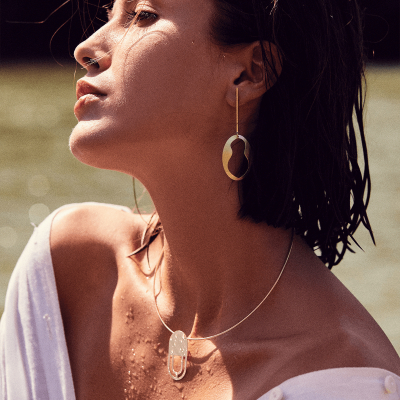 CASCARA earrings Minimalist, handcrafted - Monom 2