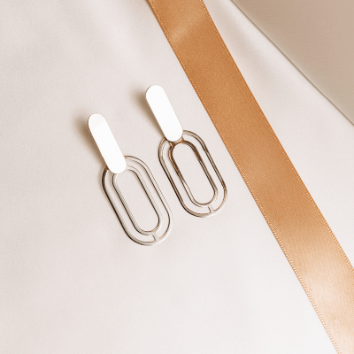 The Troia Earrings  Minimalist, handcrafted - Monom 2