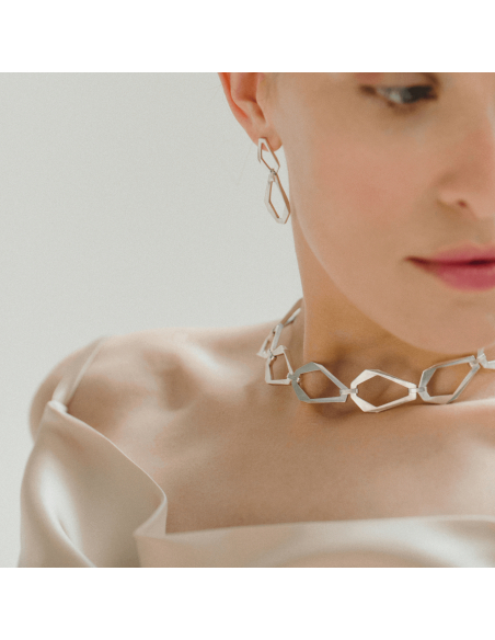 Colier TECTONICA Minimal, realizat manual. - Monom