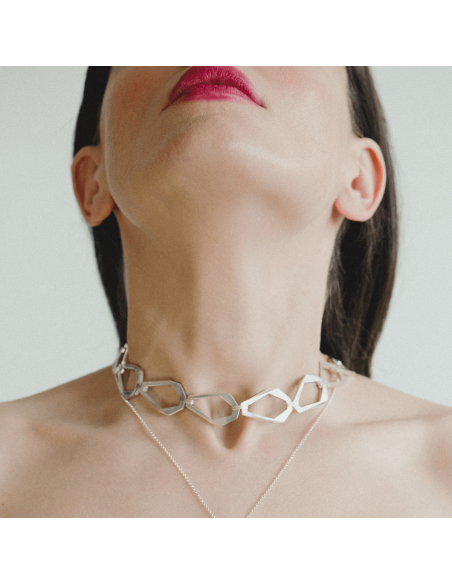Colier TECTONICA Minimal, realizat manual. - Monom