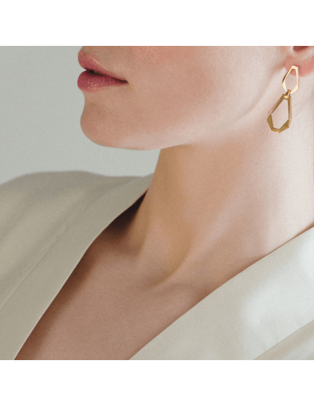 TECTONICA DUO Minimal Earrings, handcrafted. - Monom