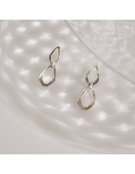 TECTONICA DUO Minimal Earrings, handcrafted. - Monom