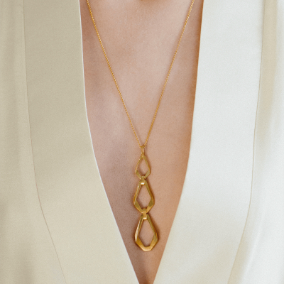 Colier TECTONICA TRIO Minimal, realizat manual. - Monom