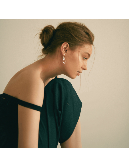 TECTONICA DUO Minimal Earrings, handcrafted. - Monom